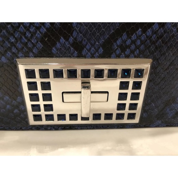 Michael Kors Ellie MD shoulder flap bag blue - Picture 6 of 11